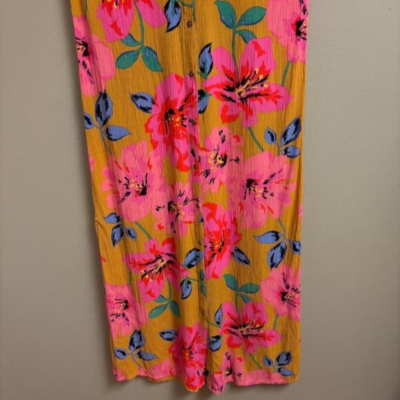 Billabong Womens Dress Size S Midi Button Floral Boho Beach Vacation Festival - Picture 3 of 13